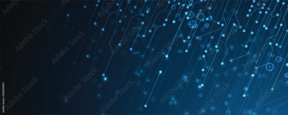 Poster Circuit abstract background for science and business presentation