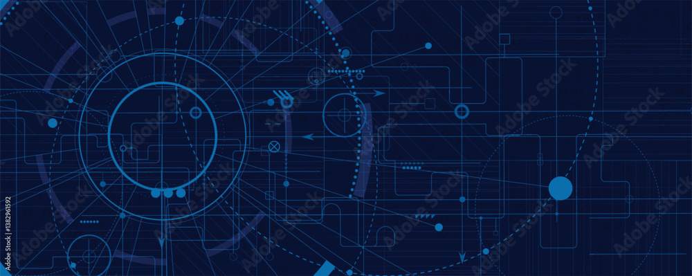 Poster Circuit abstract background for science and business presentation