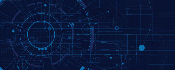 Fototapeta premium Circuit abstract background for science and business presentation