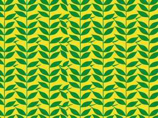 seamless pattern with green leaves
