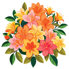 Seamless floral vector pattern illustration with spring flowers and leaves for nature-inspired design