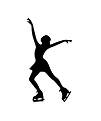 girl skating icon on a white background,