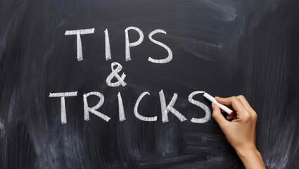 Fototapeta premium Tips and Tricks Chalk Illustration.