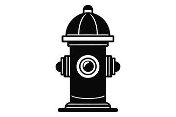 fire hydrant silhouette vector, fire hydrant silhouette, firefighting equipment icon, black vector illustration.