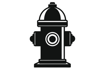 fire hydrant silhouette vector, fire hydrant silhouette, firefighting equipment icon, black vector illustration.