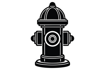 fire hydrant silhouette vector, fire hydrant silhouette, firefighting equipment icon, black vector illustration.