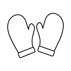 red glove isolated on white,