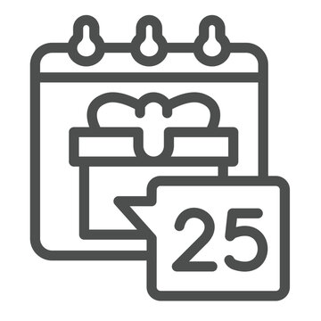 christmas gift calendar icon clip art preview