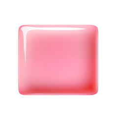 bubble gum with rectangle shape transparent background