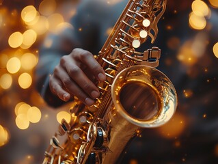 Fototapeta premium Fingerspitzengefühl: Ein Blick auf die Spieltechnik eines Saxophonisten