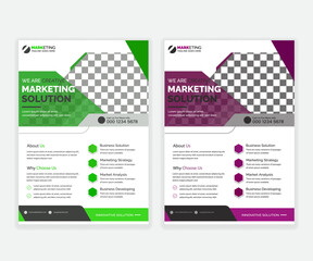 A4 modern unique professional corporate business flyer design template .or brochure designs for company advertising. Digital marketing expert template for expert business
