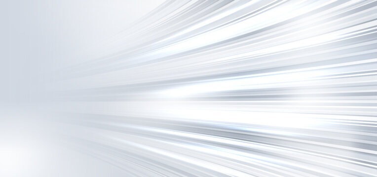 Abstract background curved speed motion light grey and white stripe lines.