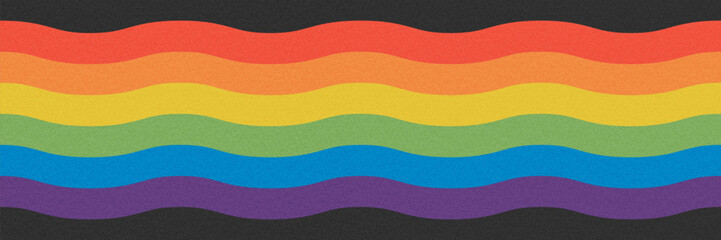 Endless Rainbow wavy lines Banner. Colorful LGBTQ pride concept background. Perfect for, social media posts, banners, invitations, festival promotions, inclusivity materials