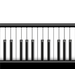 Black and White Piano Keys Taken. Musical instrument keyboard