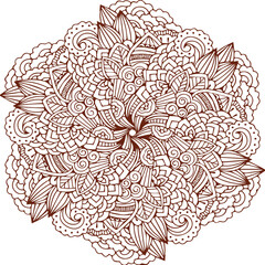 Fototapeta premium Beautiful flower art and mandala vector design