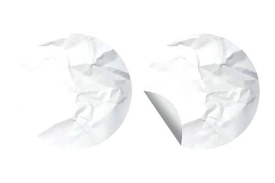 Blank paper Round Sticker Texture Mock up