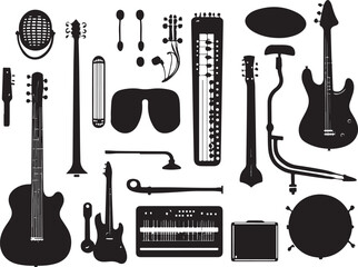 "Elegant Guitarist Silhouettes" or "Musical Princesses with Guitars