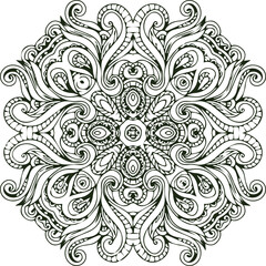 Beautiful flower art and mandala vector design