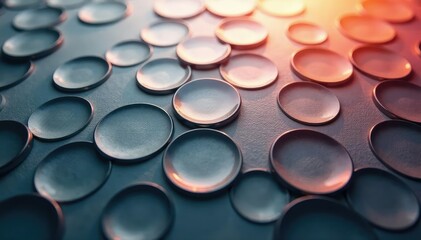 Subtle grayscale grid with overlapping circles creating depth, visual, contemporary