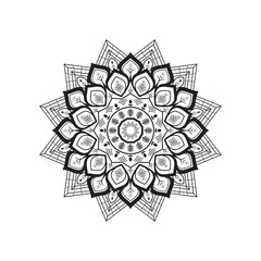 Abstract Geometric Vector Background with City Pattern and Mandala Elements