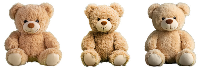Fototapeta premium Cute teddy bears collection indoor display plush toy photography cozy setting