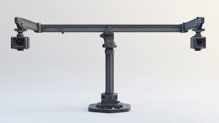 Naklejka premium Studio Two-Camera Robotic Arm for Broadcasting