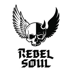 Obraz premium Rebel Soul T Shirt Design