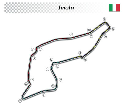 Imola circuit for motorsport and autosport