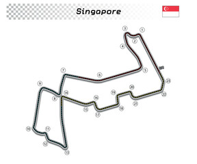 Singapore circuit for motorsport and autosport