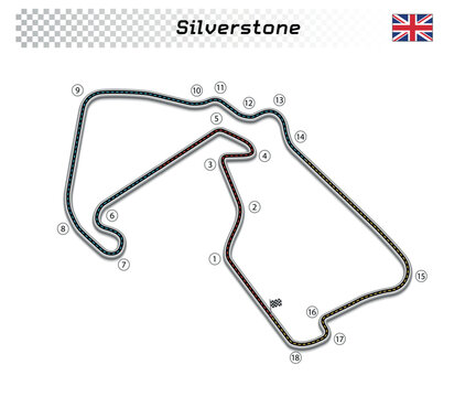 Silverstone circuit for motorsport and autosport