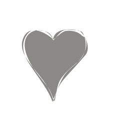 grey heart vector
