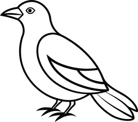 beautiful black bird vector silhouette art this is an editable and printable vector eps file
