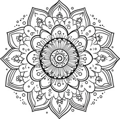 Mandala abstract floral background