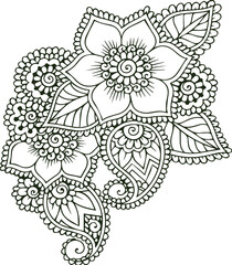 Beautiful flower art and mandala vector design