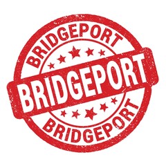 BRIDGEPORT text written on red round stamp sign.