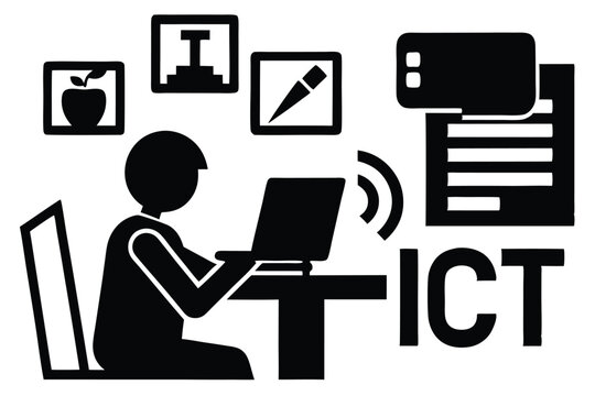 Digital Information Technology and Programming Vector

