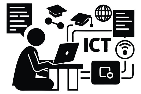 Digital Information Technology and Programming Vector

