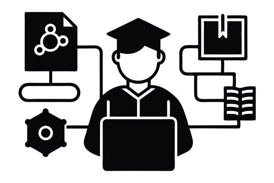 Digital Information Technology and Programming Vector

