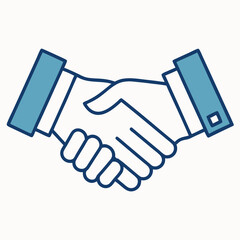 Naklejka premiumHandshake icon vector art illustration. 