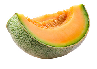 cantaloupe piece clipart image on transparent background