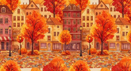 Autumn's Emberglow AI Generated