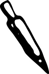 Hand Drawn pen doodle. Sketch style icon. Decoration element. Isolated on white background. Flat design. Vector illustration