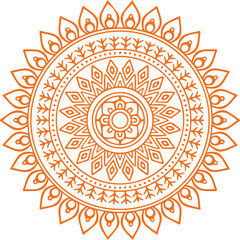 Beautiful flower art and mandala vector design