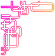 Geometric Neon Square Corner