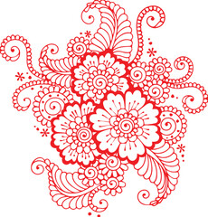 Beautiful flower art and mandala vector design
