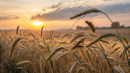 Golden Wheat Field at Sunset