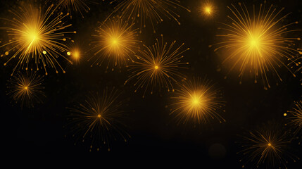 Fototapeta premium Golden fireworks