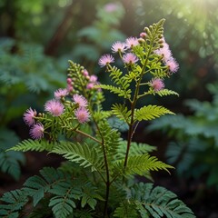 Whispers of the Garden: Sensitive Plant Leaves in Motion