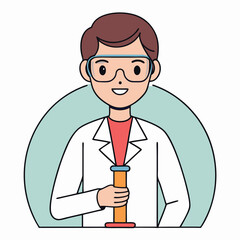 Test Tube Held Over Bunsen Burner by Scientist Lab Procedure