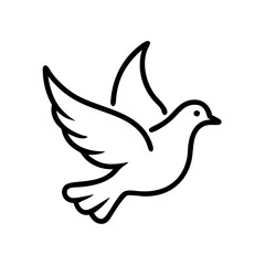 Obraz premium Flying dove in motion